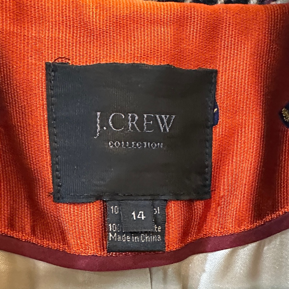 J. Crew Houndstooth Patterned Jacket in Black, Cr… - image 6